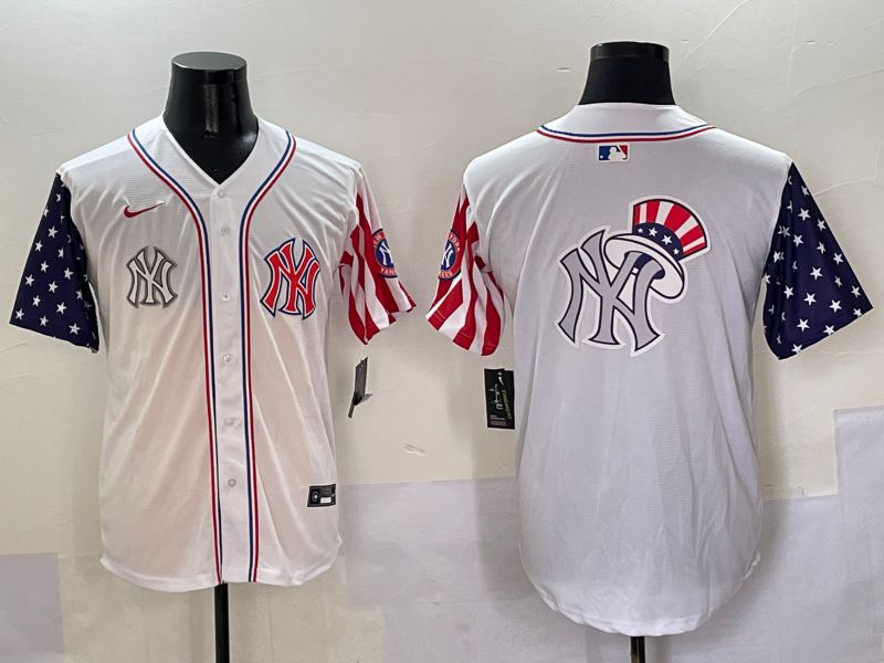 Men New York Yankees Blank White a generation of national flags Jointly Name 2025 Nike MLB Jersey style 27->new york yankees->MLB Jersey